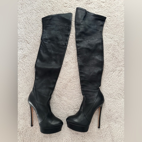 Casadei Shoes - Casadei Flora Over the Knee Boots 37